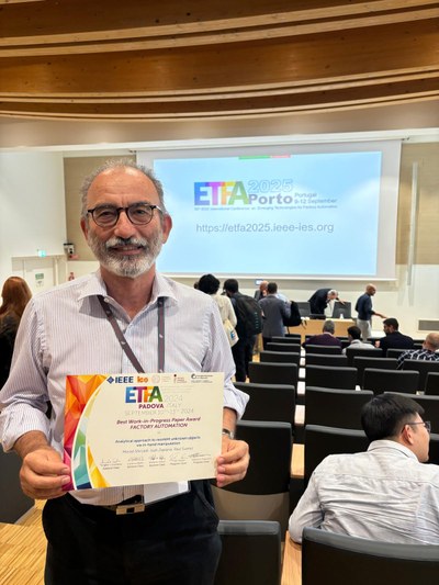 "Best Work-in-Progress Paper Award on Factory Automation” at ETFA’24